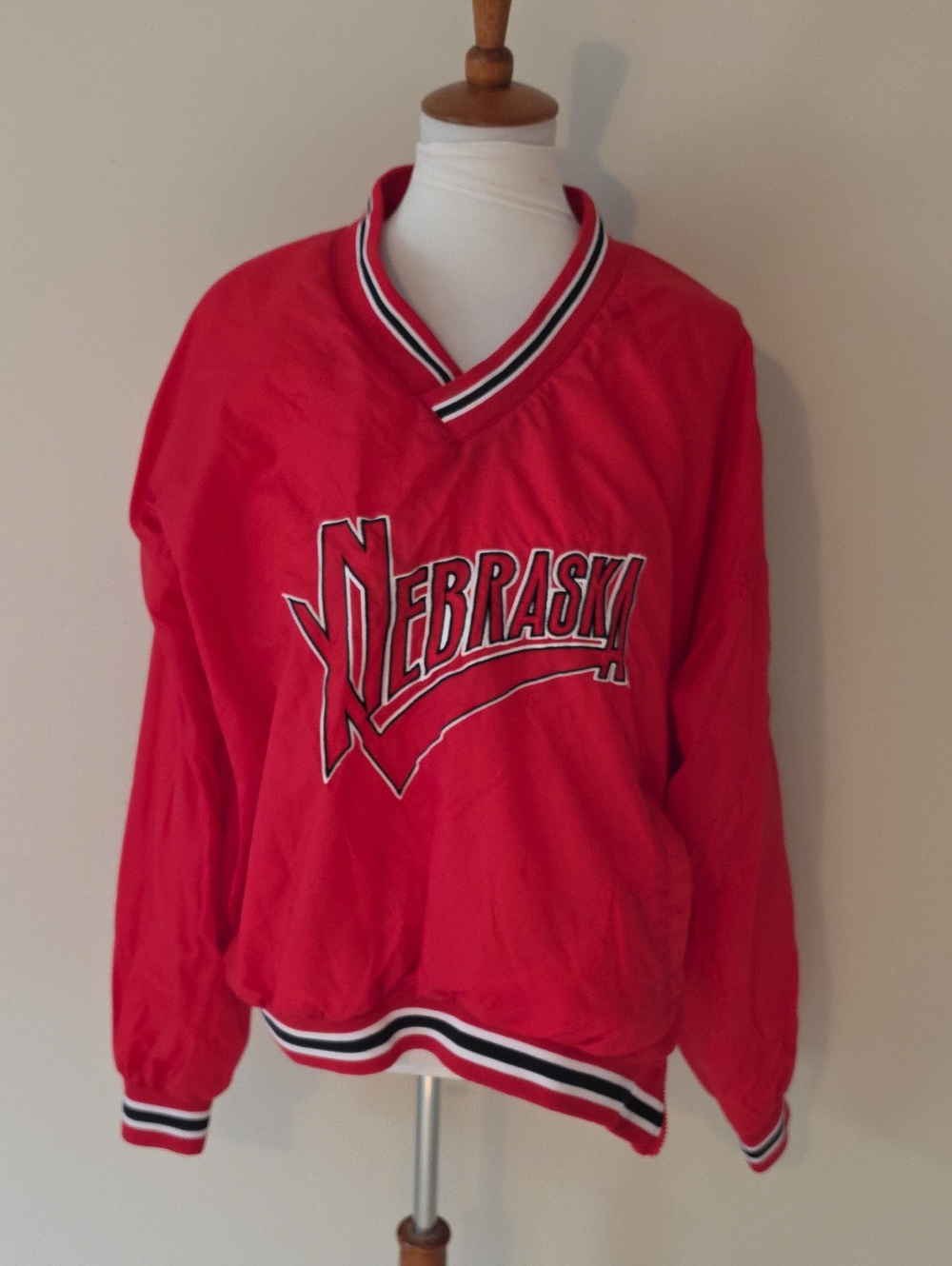 Nebraska Red Pullover V-Neck Team Windbreaker